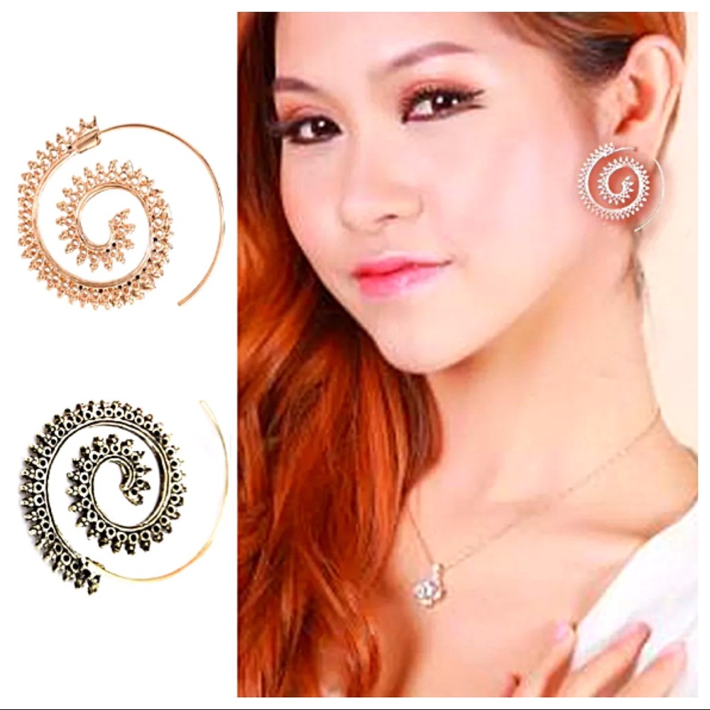 1 Gold 1 Silver Spiral Earrings!